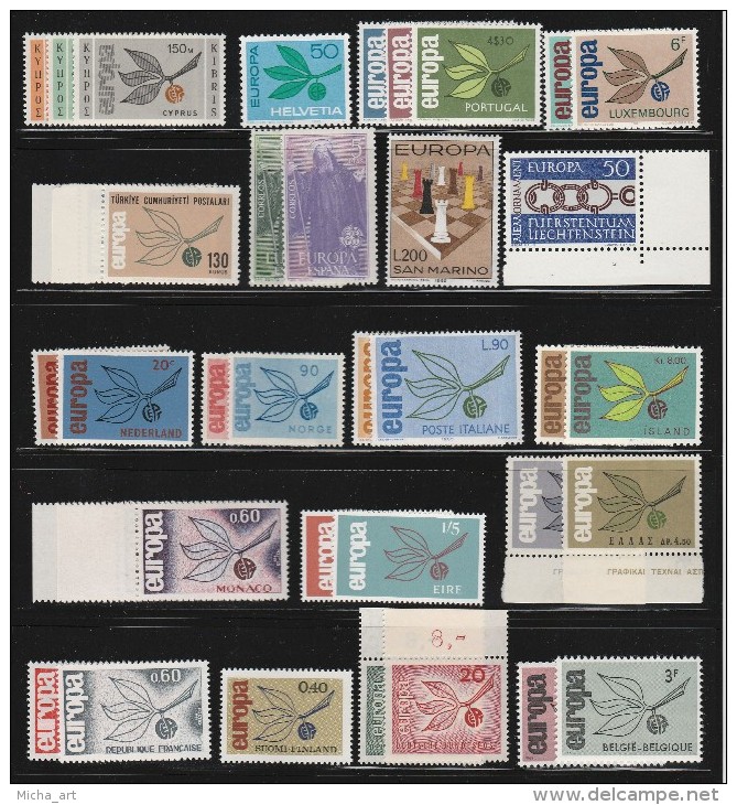 Europa Cept 1965 Complete Year MNH - Komplette Jahrgänge