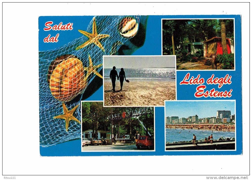 Cpm Italie Saluti Dal Lido Degli Estensi - Coquillage étoile De Mer - Camping Mare Pinede - Table De Ping-pong ? Diane - Torre Del Greco