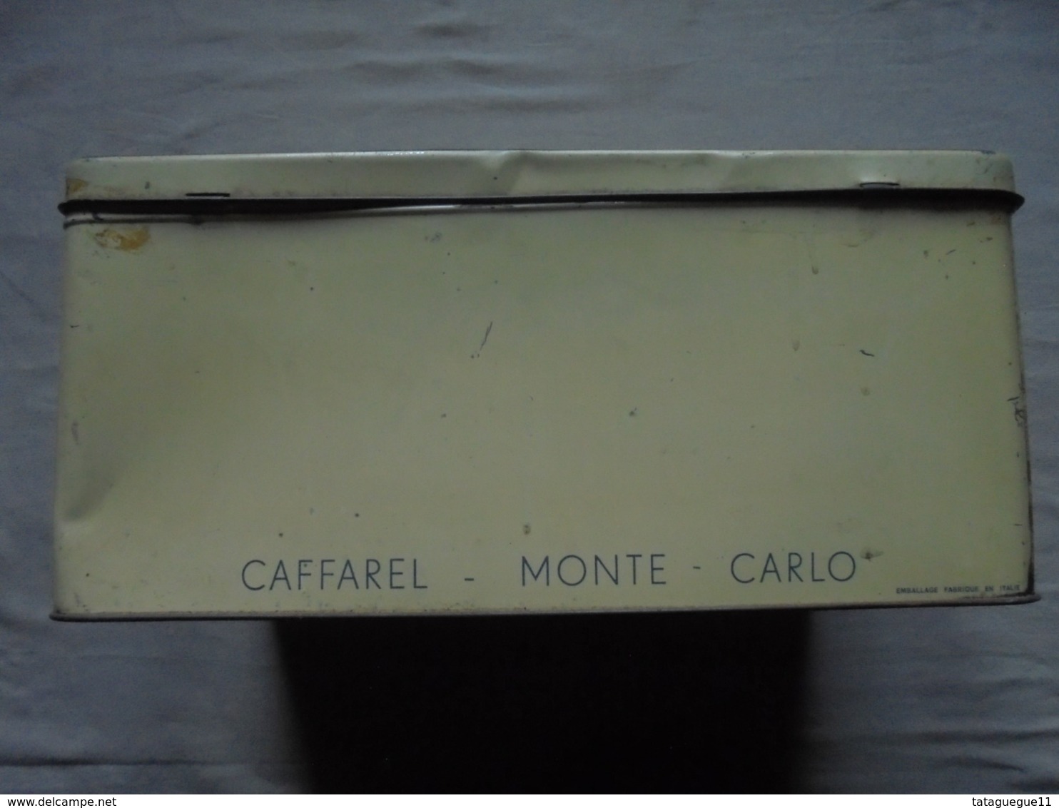 Ancien - Grande boite en métal "Chocolats CAFFAREL" Monte-Carlo