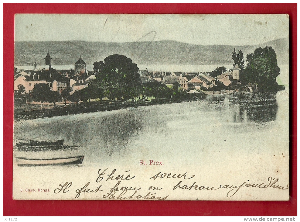 HAB-04  Port De Saint-Prex. Précurseur. Cachet 1904 - Saint-Prex