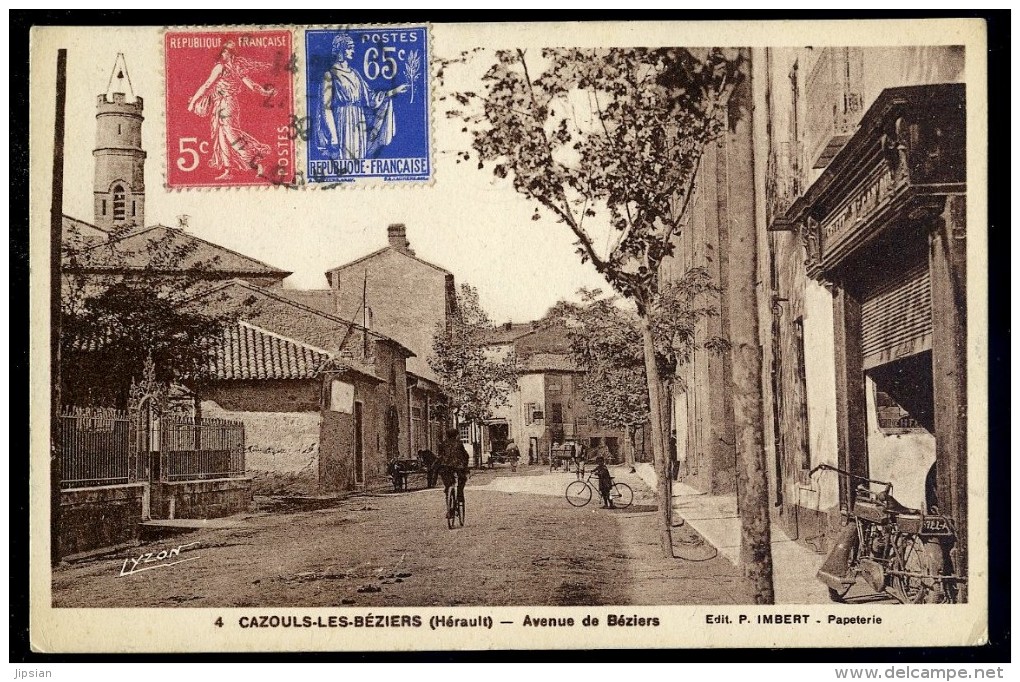 Cpa Du 34 Cazouls Les Béziers  -- Avenue De Béziers    SEPT26 - Other & Unclassified