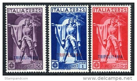 Tripolitania C1-3 Mint Hinged Ferruci Air Mail Issue From 1930 - Tripolitania