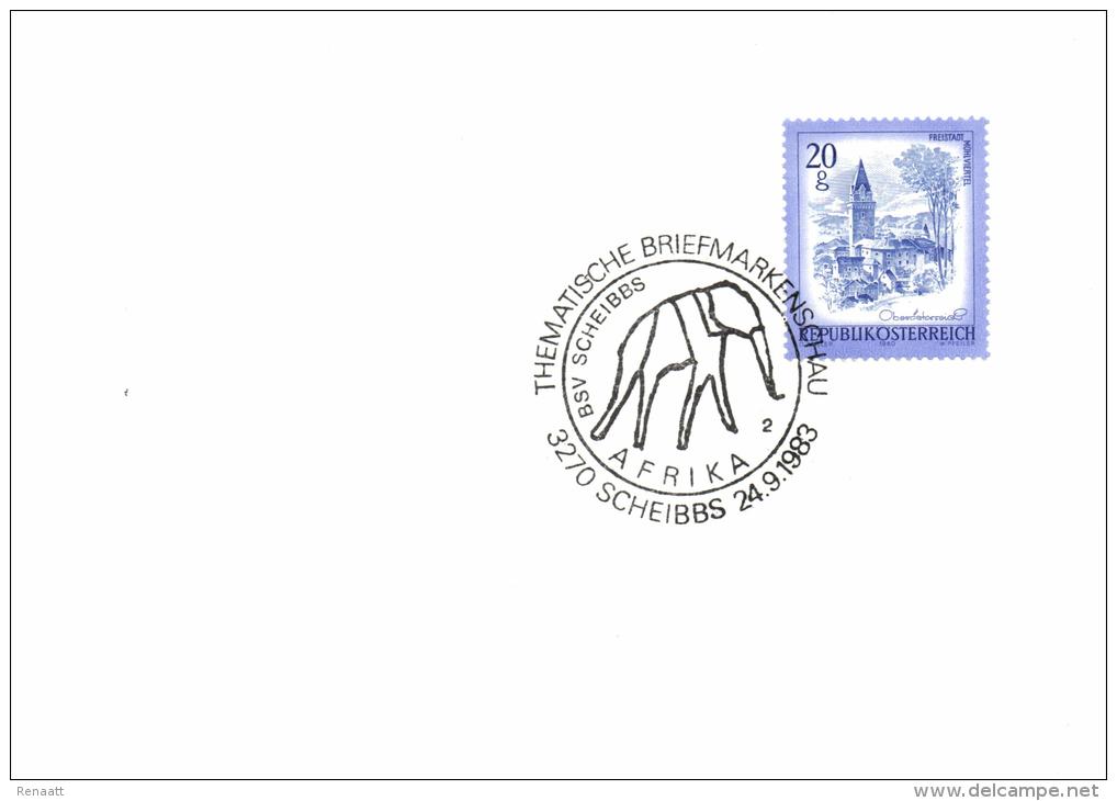 Austria 1983 Postmark On Card 24-Sep-1983 Scheibbs, Mammoth, Prehistory - Prehistory