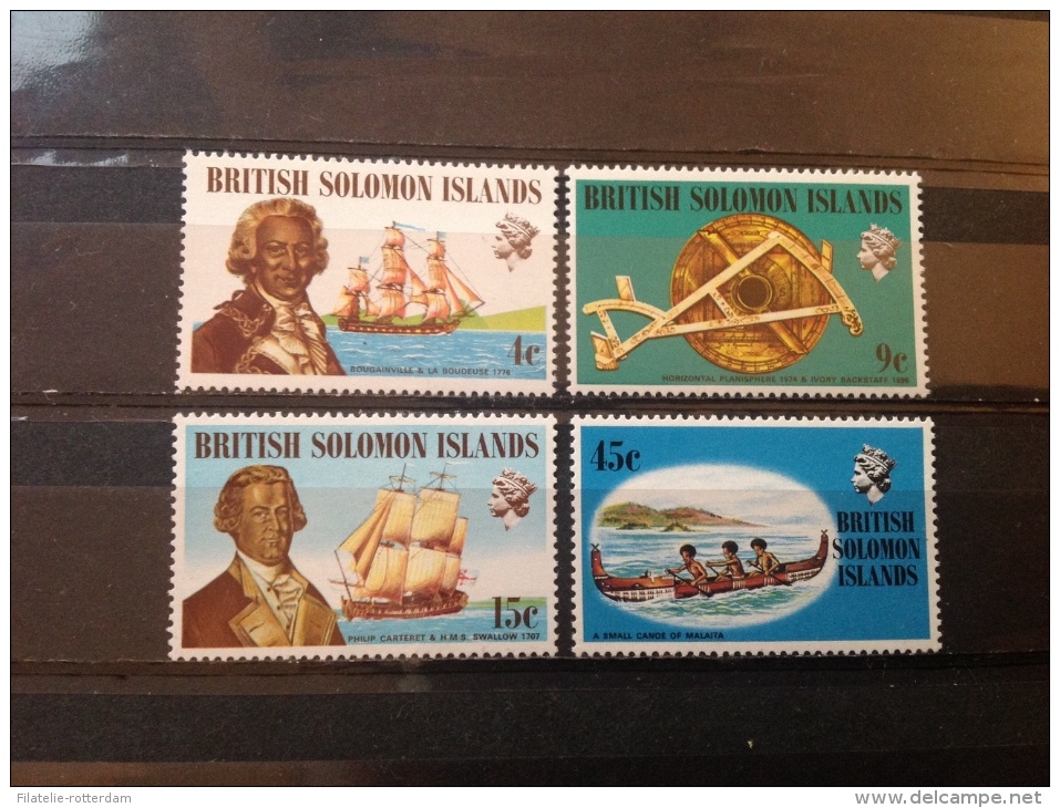 Solomon Eilanden / Solomon Islands - Postfris / MNH - Complete Serie Schepen En Navigators 1972 Very Rare! - Iles Salomon (...-1978)