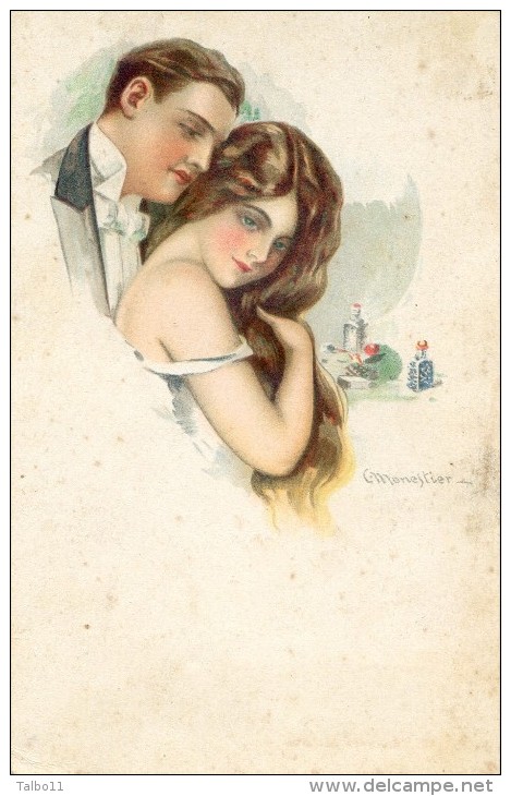 Ilustrateur Monestier - Couple D'amoureux - Flacons De Parfun - Monestier, C.