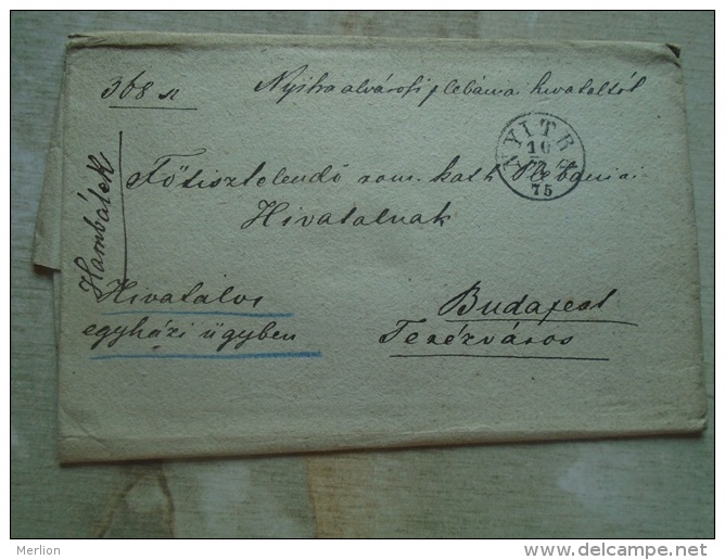 Hungary  Cover-  Slovakia  NITRA  Nyitra  1875  - Hambalek      D132035 - Cartas & Documentos