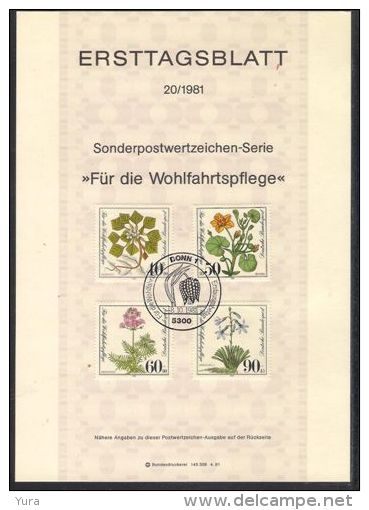 Germany Federal Republic 1981  Mi Nr 1108/11   ETB 20/1981 - Altri & Non Classificati