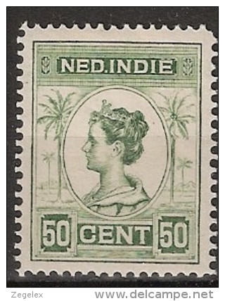 Ned Indie 1913 Wilhelmina 50 Ct NVPH 129 Ongestempeld/MH/* - Nederlands-Indië