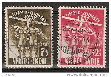 Ned Indie 1937 Jamboree - Scouting NVPH 226-227 Gestempeld - Nederlands-Indië