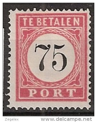 Ned Indie 1882 75ct Port  NVPH 13  Ongestempeld/MH/* - Niederländisch-Indien