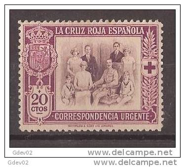 ES338SASF-L4454-TESPCORRURG.España.Spain.Espagne.Familia Real Española.CRUZ  ROJA ESPAÑOLA 1926 (Ed 338**) Sin Charnela - Exprès