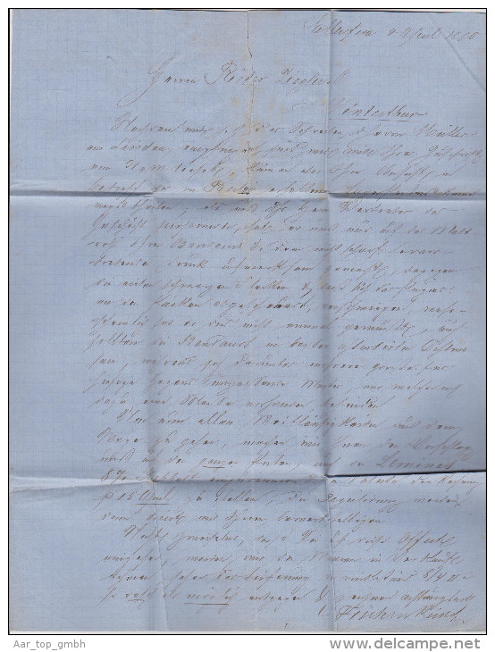 Heimat De NW Eberfeld 1870-04-05 Brief > Winterthur CH - Briefe U. Dokumente