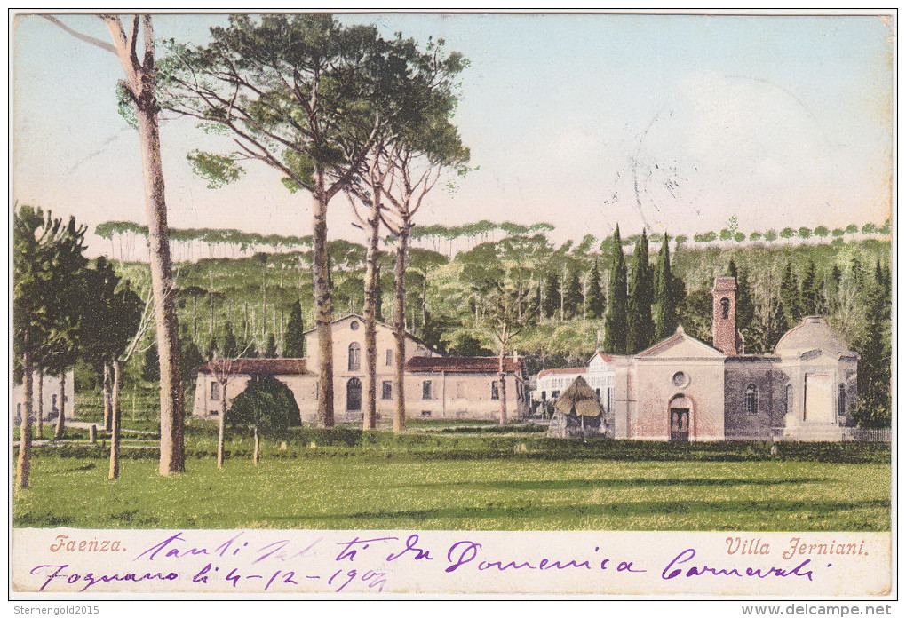 Faenza - Villa Jerniani - With Stamp 1904 - Faenza