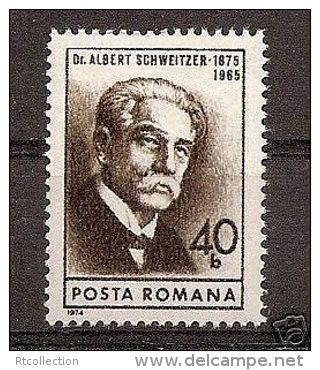 Romania 1974 Dr Albert Schweitzer Medical Missionary Composer Famous People Music Musician Stamp MNH SC 2551 Michel 3243 - Albert Schweitzer