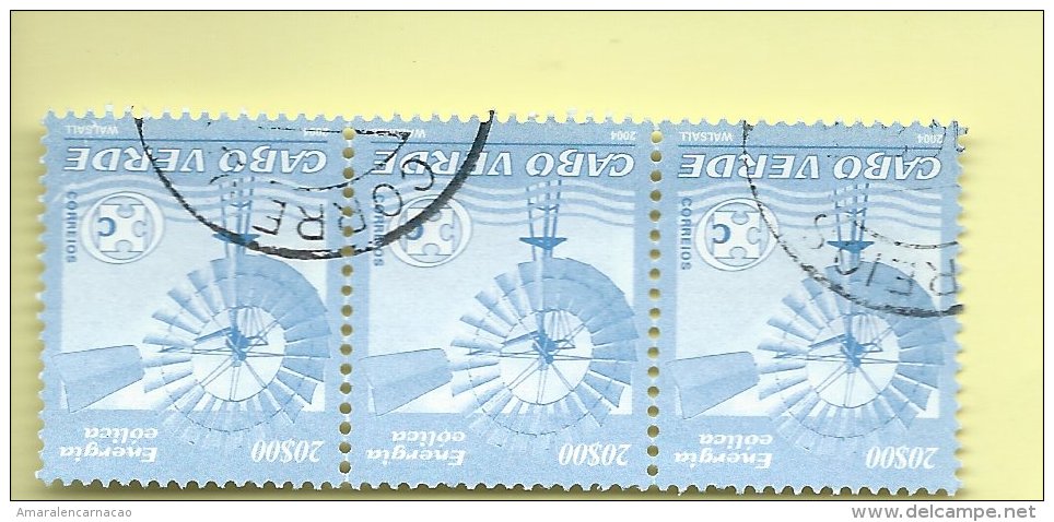 TIMBRES - STAMPS - CAPE VERDE / CAP VERT - 2004 - ENERGIE ÉOLIENNE - TIMBRES OBLITÉRÉE - Cap Vert