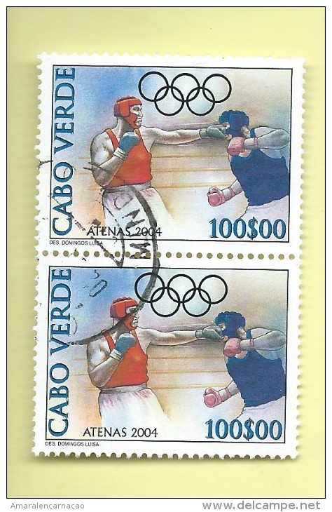 TIMBRES - STAMPS - CAPE VERDE / CAP VERT - 2004 - JEUX OLYMPIQUES DE ATHÈNES - TIMBRES OBLITÉRÉE - Kap Verde