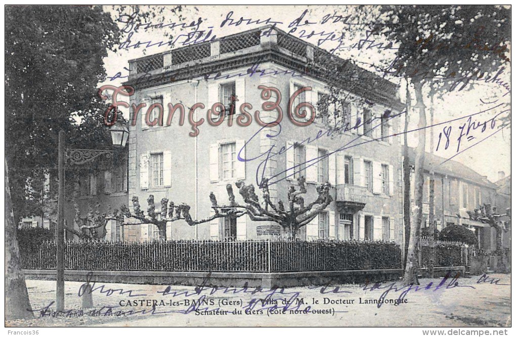 (32) Castéra Les Bains - Villa De M. Le Docteur Lannelongue Sénateur - 2 SCANS - Castera