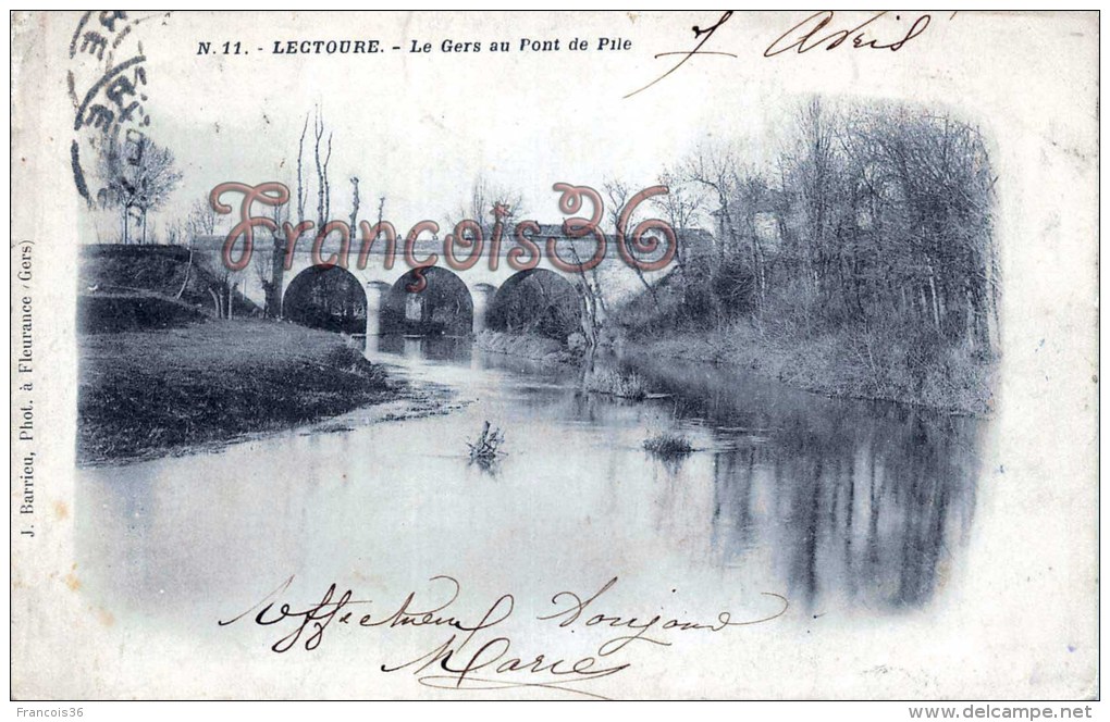 (32) Lectoure - Le Gers Au Pont De Pile - 2 SCANS - Lectoure