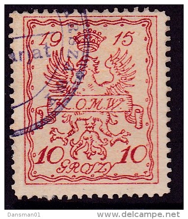 POLAND 1915 Warsaw Local Fi 2 Used - Plaatfouten & Curiosa