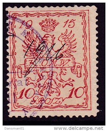 POLAND 1915 Warsaw Local Fi 2 Used - Plaatfouten & Curiosa