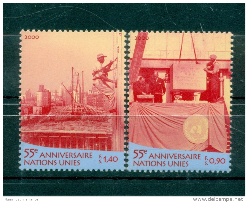 Nations Unies Géneve 2000 - Michel N.391/92 - "55e Anniversaire Nations Unies" - Unused Stamps