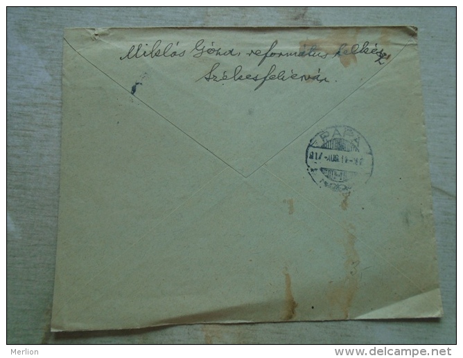 Hungary  Cover  Székesfehérvár - Pápa  1917  - 15 Fillér Stamp     D132059 - Storia Postale