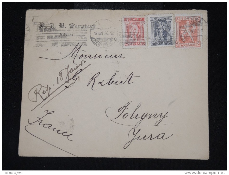 GRECE -Enveloppe De Athénes Pour La France En 1926 - Aff. Plaisant - à Voir - Lot P10060 - Briefe U. Dokumente