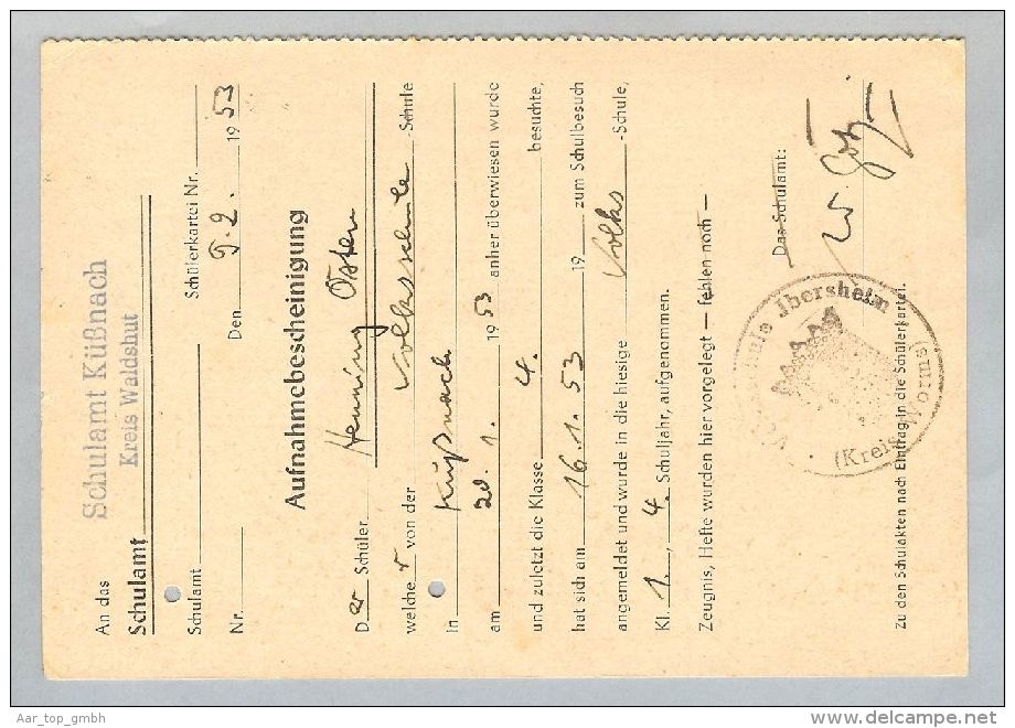 Heimat DE RP Ibersheim 1953-02-09 Landpost-O PK - Lettres & Documents
