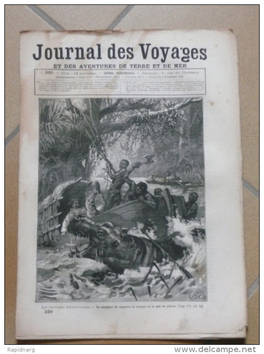 JOURNAL DES VOYAGES N°330 Du 04/11/1883-AVENTURES DE DEUX PETITES PARISIENNES - 1801-1900