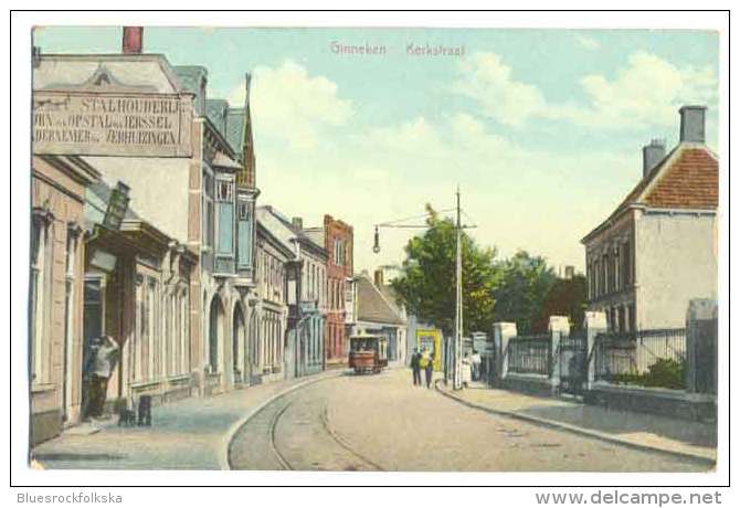 Ginneken Breda - Kerkstraat Met Tram 1915 - Breda