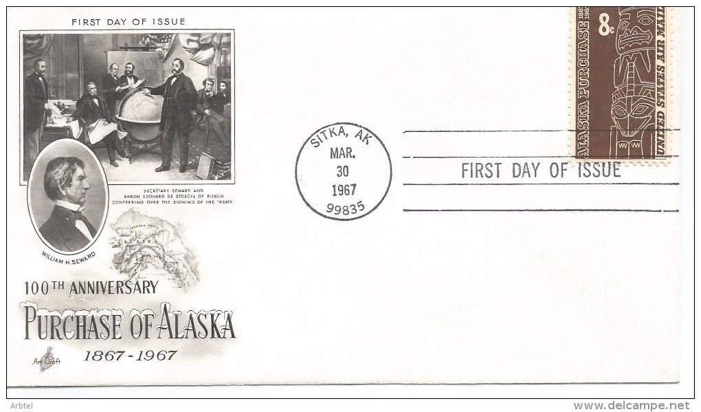 USA FDC SITKA ALASKA TOTEM INDIO - Indiens D'Amérique