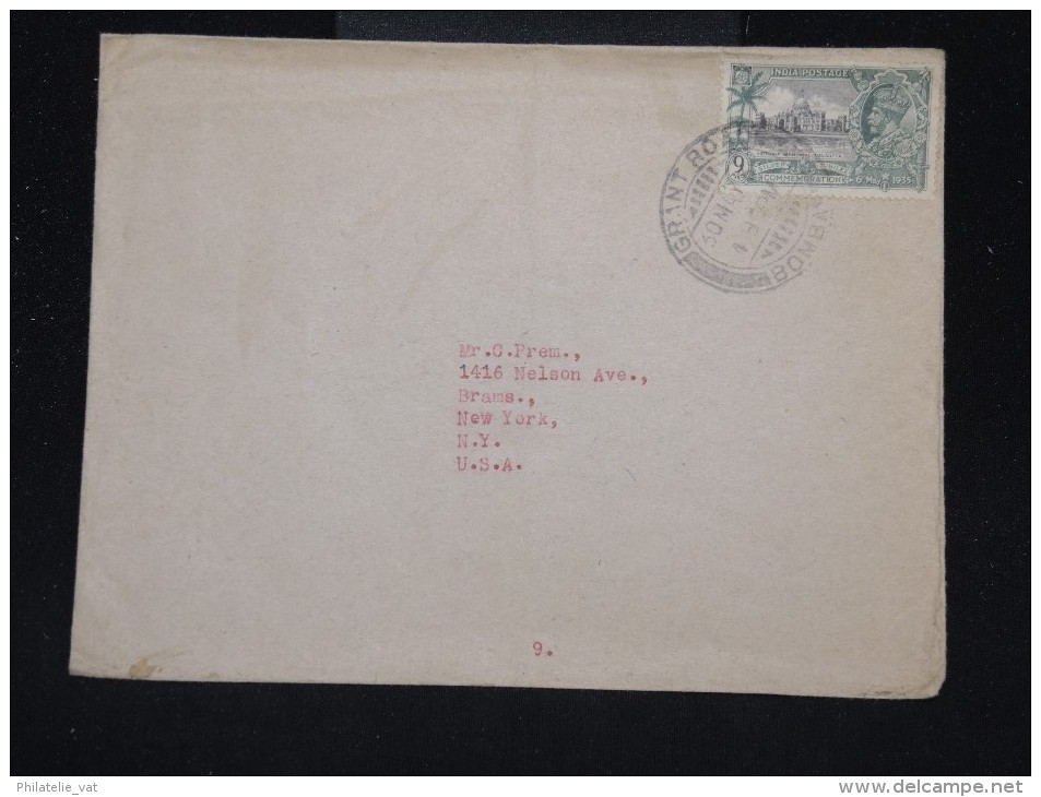 INDES - Enveloppe De Bombay Pour Les U.S.A. En 1931 - Aff. Plaisant- à Voir - Lot P10089 - 1911-35  George V