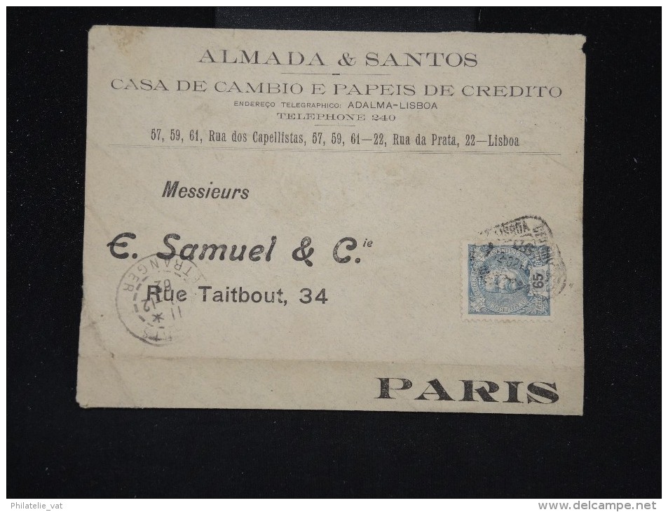 PORTUGAL - Enveloppe Commerciale Pour Paris En 1902 - Aff.plaisant - à Voir - Lot P10091 - Otros & Sin Clasificación