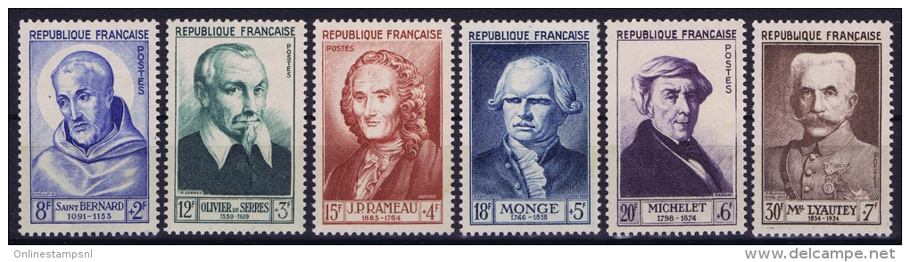 France: Yv Nr 948 - 950 MH/* Avec  Charnière  1953 - Ongebruikt