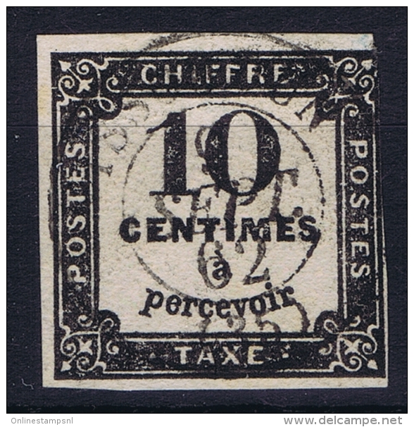 France: Yv Nr Taxe 1 Used Obl  Litho - 1859-1959 Afgestempeld