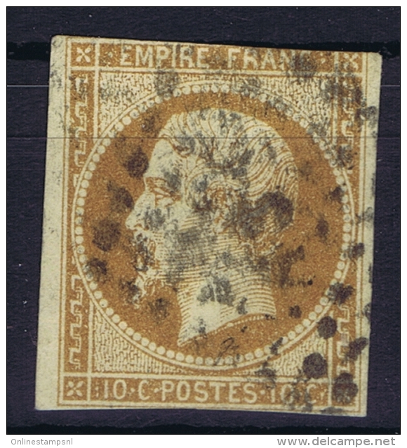 France: Yv Nr 13 B Used Obl  Cachet AS - 1853-1860 Napoleon III