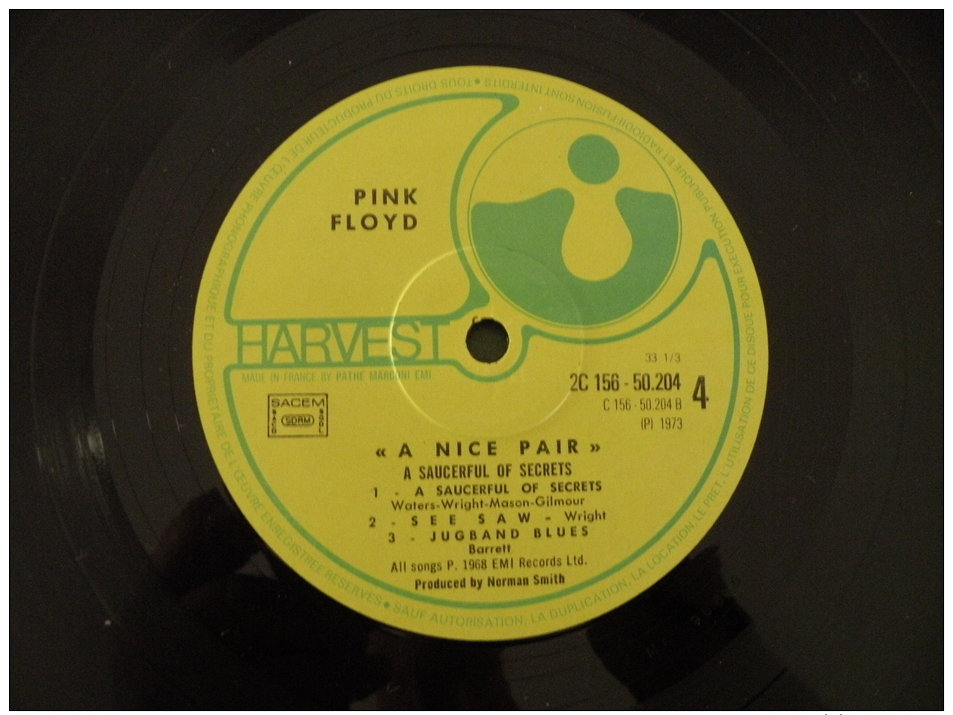 Pink Floyd' A Nice Pair - Double Album 1973 (Titres sur photos) - Vinyle 33 T LP