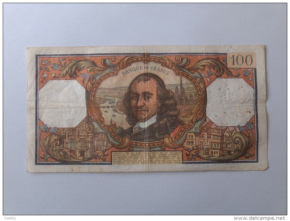 BILLET 100 FRANCS CORNEILLE NOMBREUX NUMEROS QUI SE SUIVENT E.1-7-1971 Q565 50212 - 100 F 1964-1979 ''Corneille''