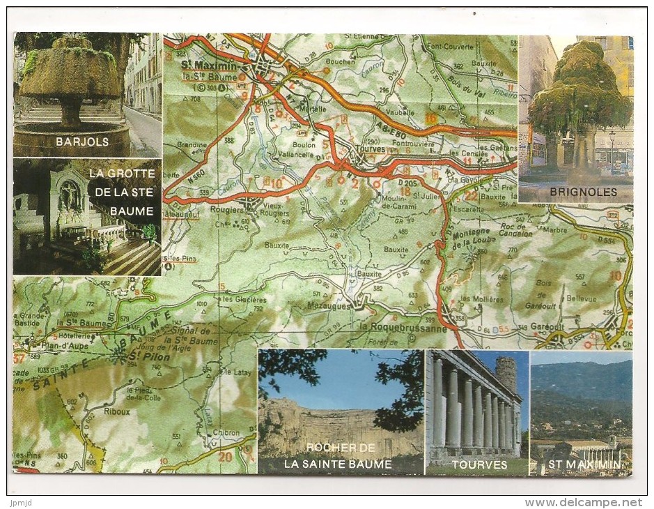 83 - Carte Touristique Grotte De La Sainte Baume - Multivues Tourves Brignoles Barjols St Maximin - PP Diffusion N° CT3 - Les Arcs