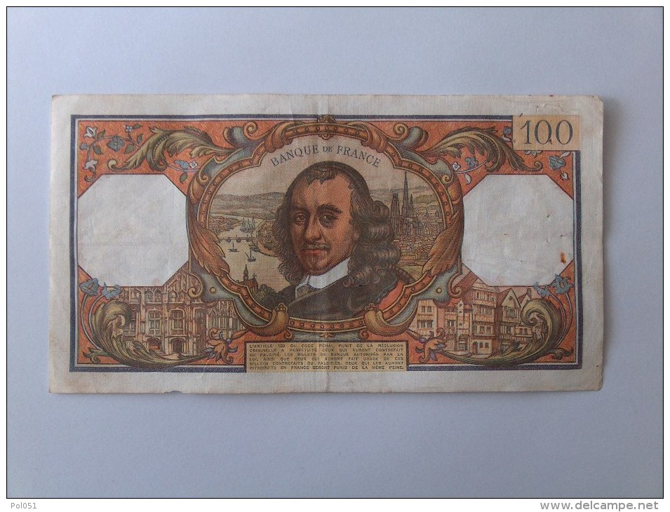 BILLET 100 FRANCS CORNEILLE NOMBREUX NUMEROS QUI SE SUIVENT P.7-3-1968 C319 70090 - 100 F 1964-1979 ''Corneille''