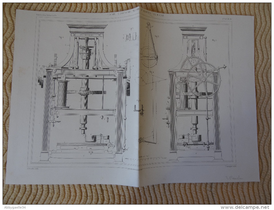 MACHINE A MORTAISER ALESER ET RABOTER PAR M. CAVE Publication Industrielle Petitcolin Chardon Armengaud - Macchine