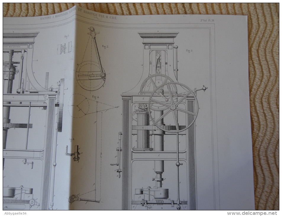 MACHINE A MORTAISER ALESER ET RABOTER PAR M. CAVE Publication Industrielle Petitcolin Chardon Armengaud - Macchine