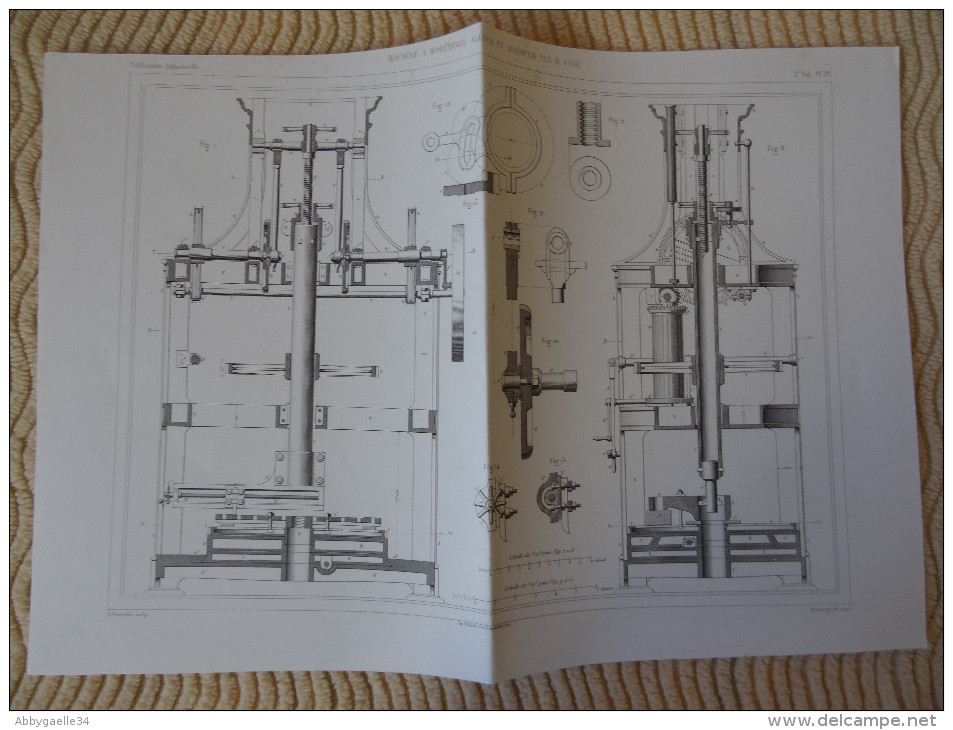 MACHINE A MORTAISER ALESER ET RABOTER PAR M. CAVE Publication Industrielle Petitcolin Chardon Armengaud