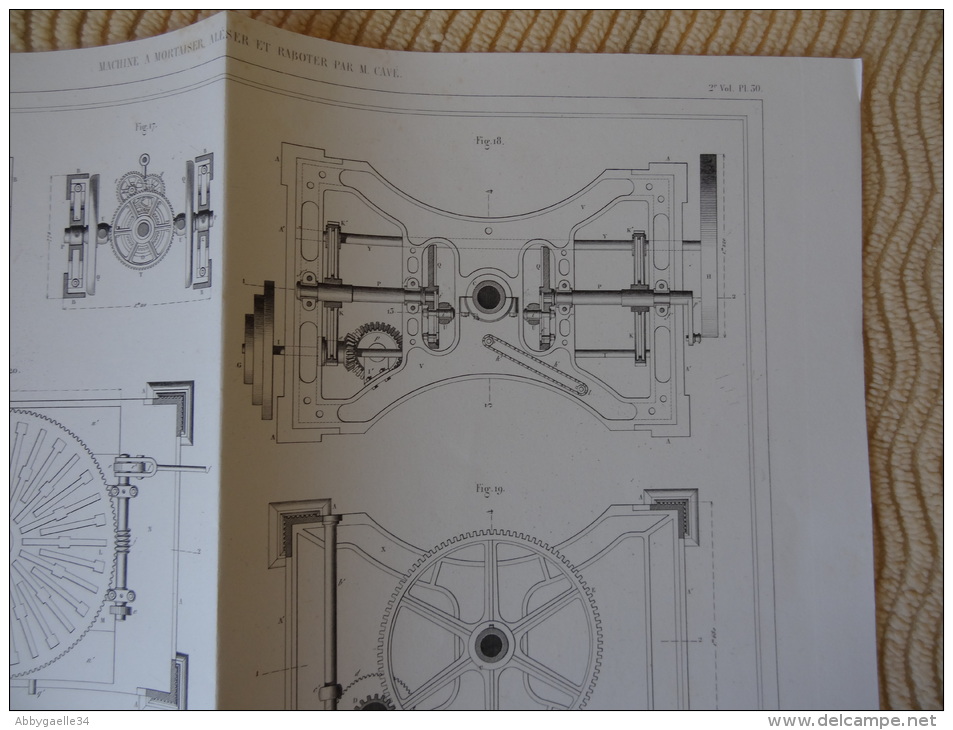 MACHINE A MORTAISER ALESER ET RABOTER PAR M. CAVE Publication Industrielle Petitcolin Chardon Armengaud