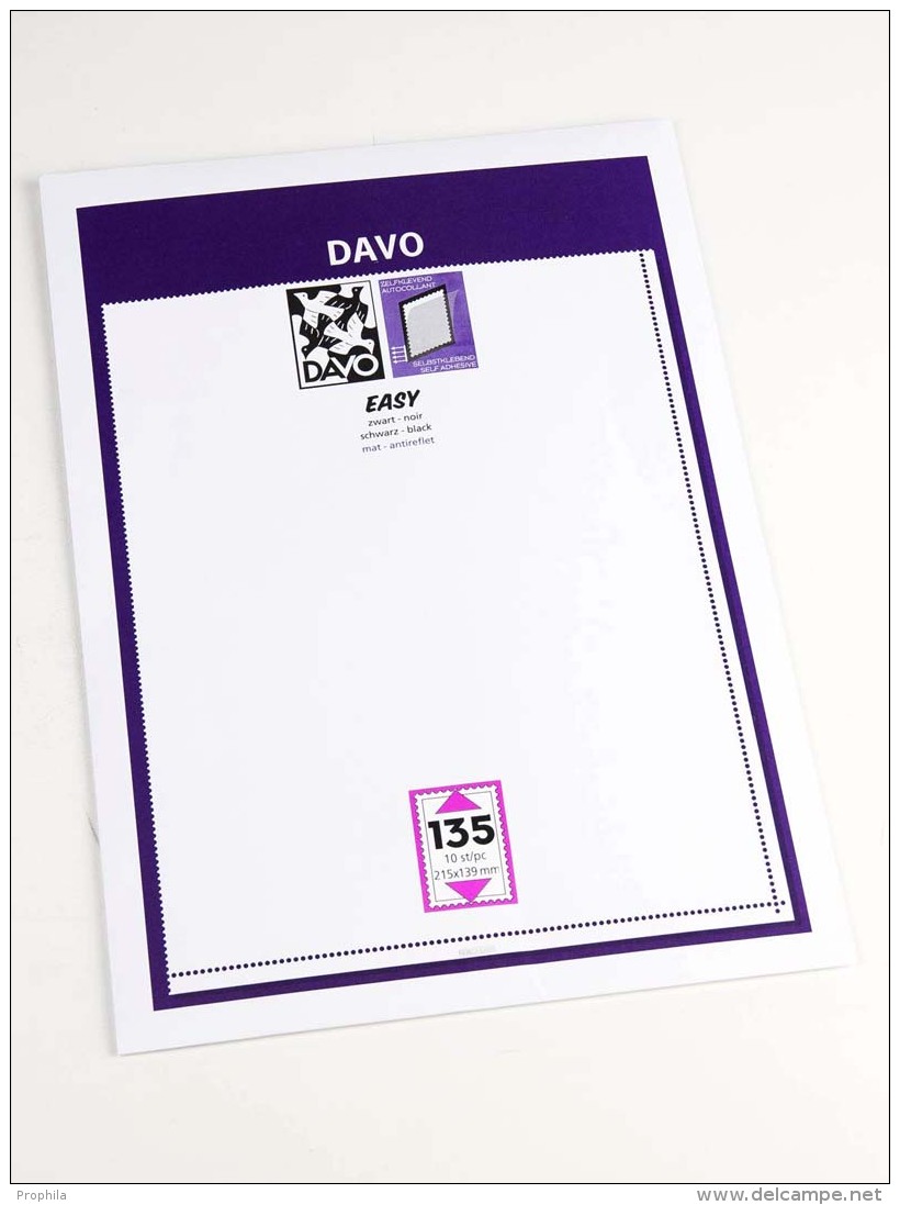 DAVO 41135 Easy Mounts Streifen Schwarz Z135 (215 X 139) 10-tlg. - Autres & Non Classés