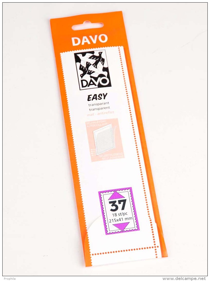 DAVO 42037 Easy Mounts Streifen Transparent T37 (215 X 41) 18-tlg. - Autres & Non Classés