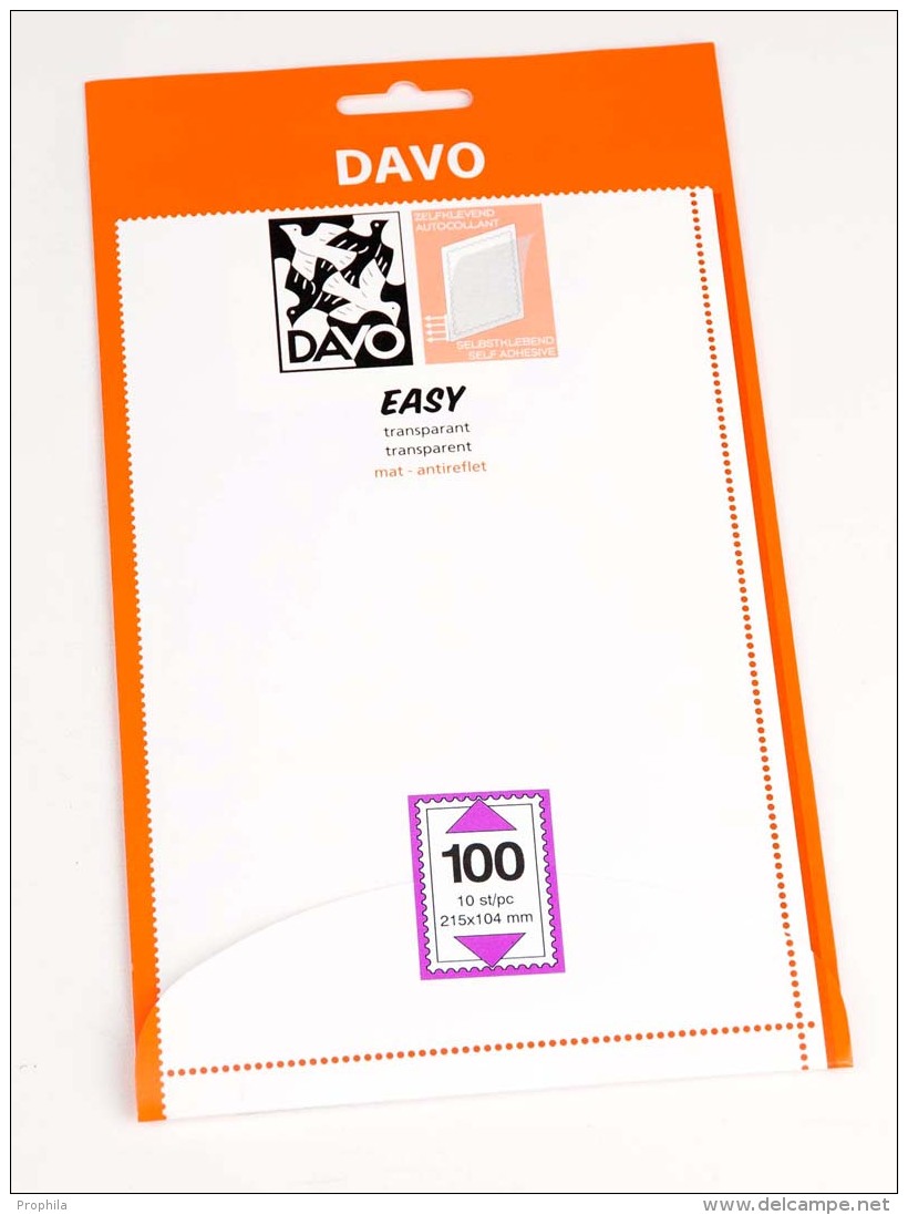 DAVO 42100 Easy Mounts Streifen Transparent T100 (215 X 104) 10-tlg. - Autres & Non Classés
