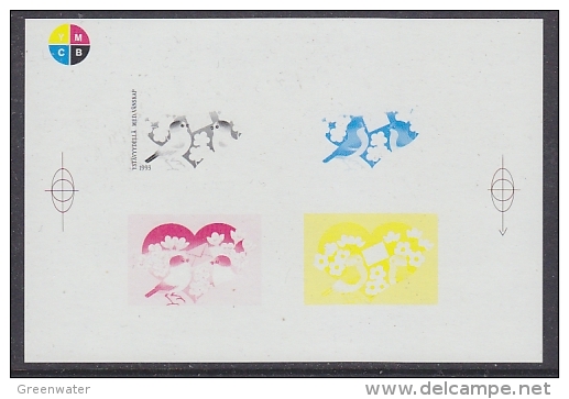 Finland 1993 Love Stamps Colour Proofs M/s ** Mnh (25278) - Proofs & Reprints