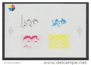 Finland 1993 Love Stamps Colour Proofs M/s ** Mnh (25278B) - Essais & Réimpressions
