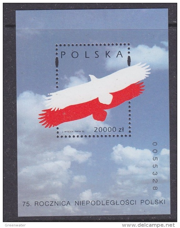 Poland 1993 75th Ann. Republic M/s  (25279C) - Neufs